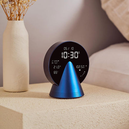 Lexon Conic Radio Alarm Clock With Fm & Built-In Bluetooth Speaker - Blue.