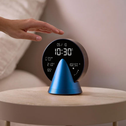 Lexon Conic Radio Alarm Clock With Fm & Built-In Bluetooth Speaker - Blue.