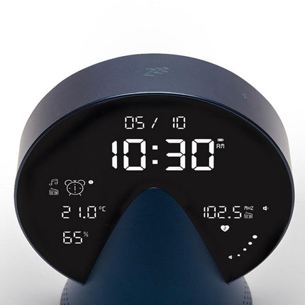 Lexon Conic Radio Alarm Clock With Fm & Built-In Bluetooth Speaker - Blue.
