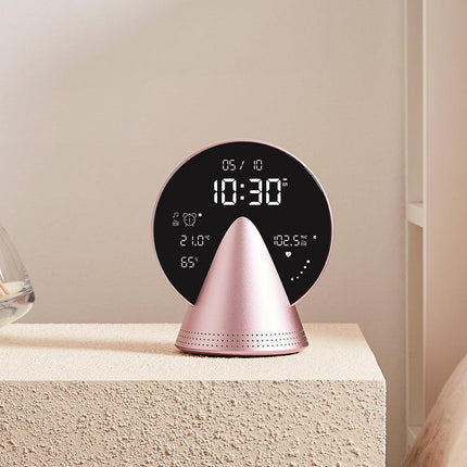 Lexon Conic Radio Alarm Clock With Fm & Built-In Bluetooth Speaker - Pink.
