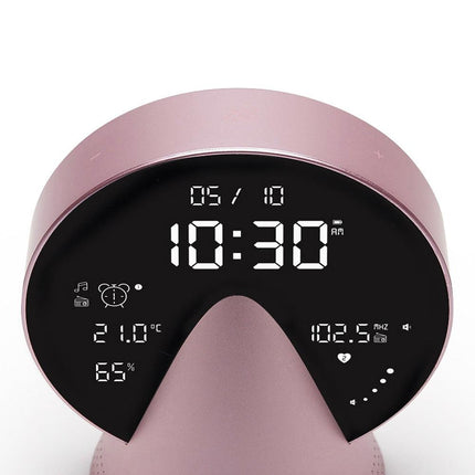 Lexon Conic Radio Alarm Clock With Fm & Built-In Bluetooth Speaker - Pink.
