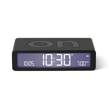 Lexon Flip Classic Reversible Alarm Clock - Black.