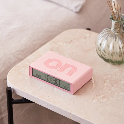Lexon Flip Classic Reversible Alarm Clock - Pink.