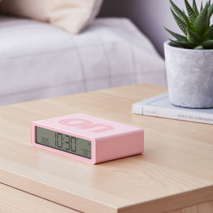 Lexon Flip Classic Reversible Alarm Clock - Pink.
