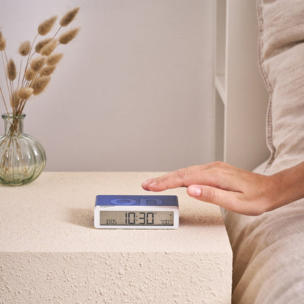 Lexon Flip Classic Reversible Alarm Clock PANTONE - Classic Blue.