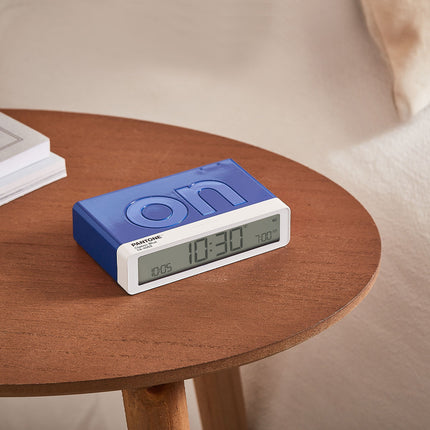 Lexon Flip Classic Reversible Alarm Clock PANTONE - Classic Blue.