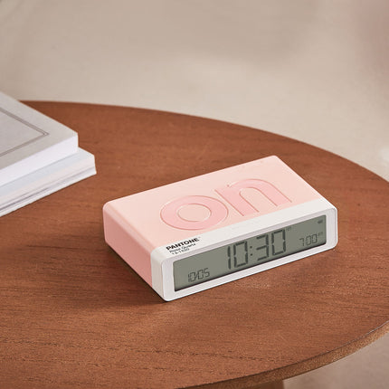Lexon Flip Classic Reversible Alarm Clock PANTONE - Rose Pink.