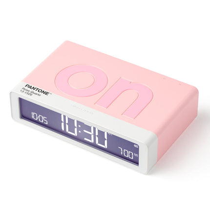 Lexon Flip Classic Reversible Alarm Clock PANTONE - Rose Pink.