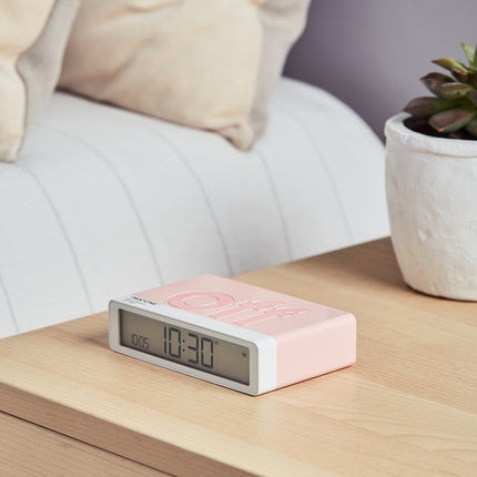 Lexon Flip Classic Reversible Alarm Clock PANTONE - Rose Pink.