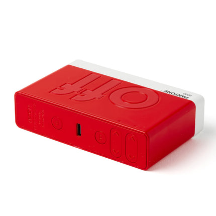 Lexon Flip Classic Reversible Alarm Clock PANTONE - 2035 Red.