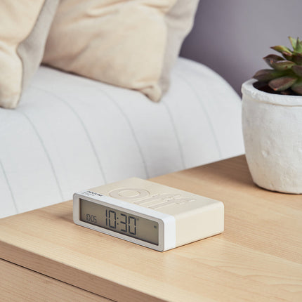 Lexon Flip Classic Reversible Alarm Clock PANTONE - Sand.