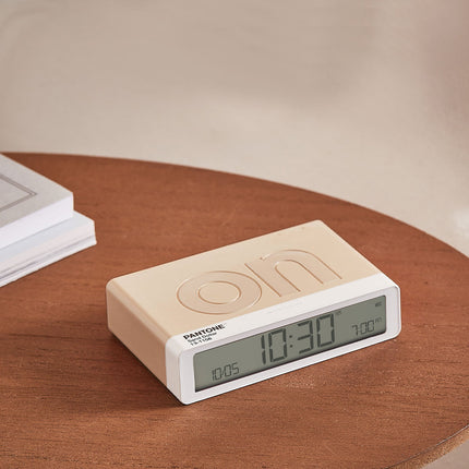 Lexon Flip Classic Reversible Alarm Clock PANTONE - Sand.