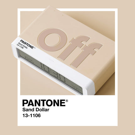 Lexon Flip Classic Reversible Alarm Clock PANTONE - Sand.