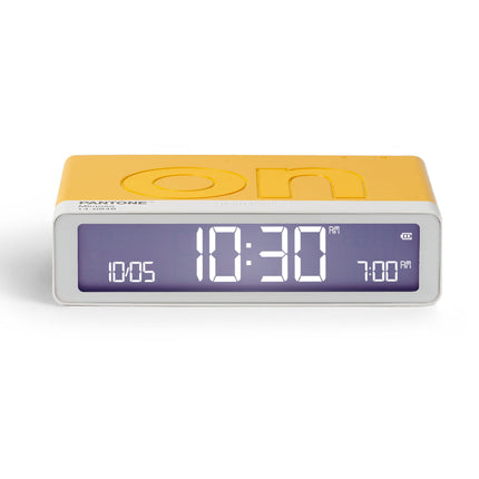 Lexon Flip Classic Reversible Alarm Clock PANTONE - Yellow.