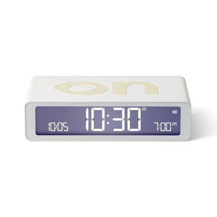 Lexon Flip Classic Reversible Alarm Clock - White.