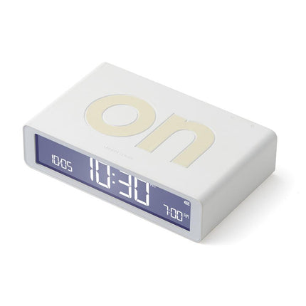 Lexon Flip Classic Reversible Alarm Clock - White.