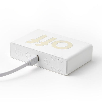 Lexon Flip Classic Reversible Alarm Clock - White.
