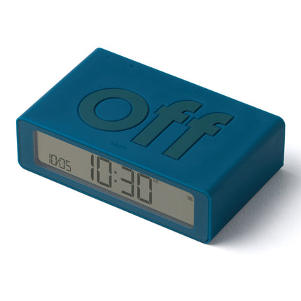 Lexon Flip Mini Reversible Alarm Clock - Blue.
