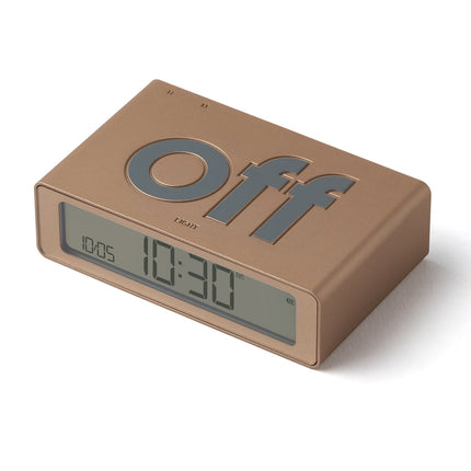 Lexon Flip Mini Reversible Alarm Clock - Gold.