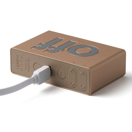 Lexon Flip Mini Reversible Alarm Clock - Gold.