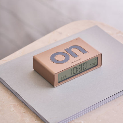 Lexon Flip Mini Reversible Alarm Clock - Gold.