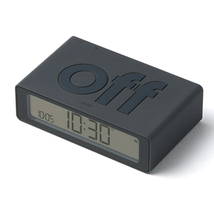 Lexon Flip Mini Reversible Alarm Clock - Grey.