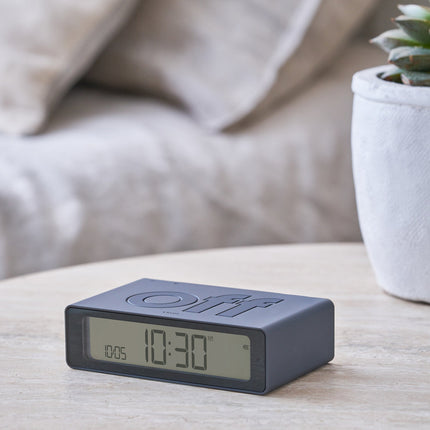 Lexon Flip Mini Reversible Alarm Clock - Grey.