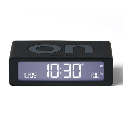 Lexon Flip Mini Reversible Alarm Clock - Black.