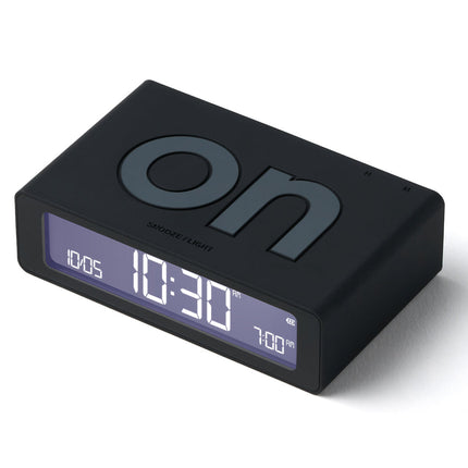 Lexon Flip Mini Reversible Alarm Clock - Black.