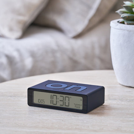Lexon Flip Mini Reversible Alarm Clock - Black.