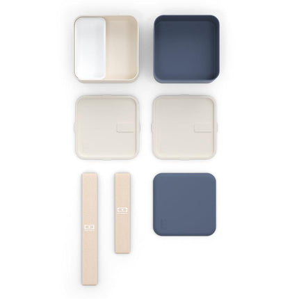 Monbento Mb Square Bento Box - Blue Natural.
