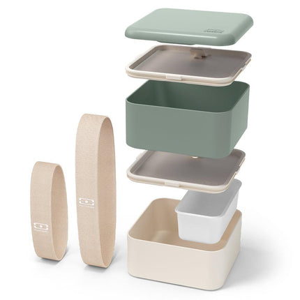 Monbento Mb Square Bento Box - Bi-Colour Green.