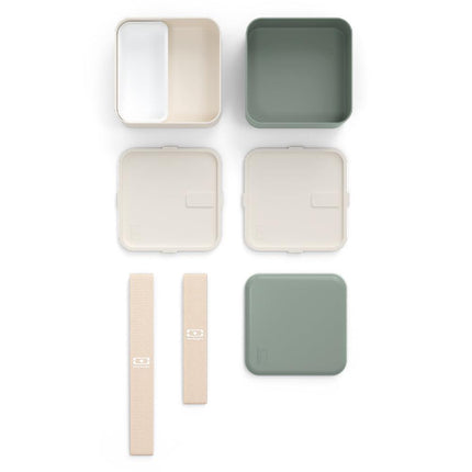 Monbento Mb Square Bento Box - Bi-Colour Green.