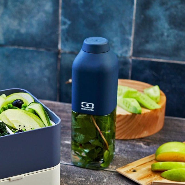 Monbento Mb Positive M Reusable Water Bottle - Blue Infinity.