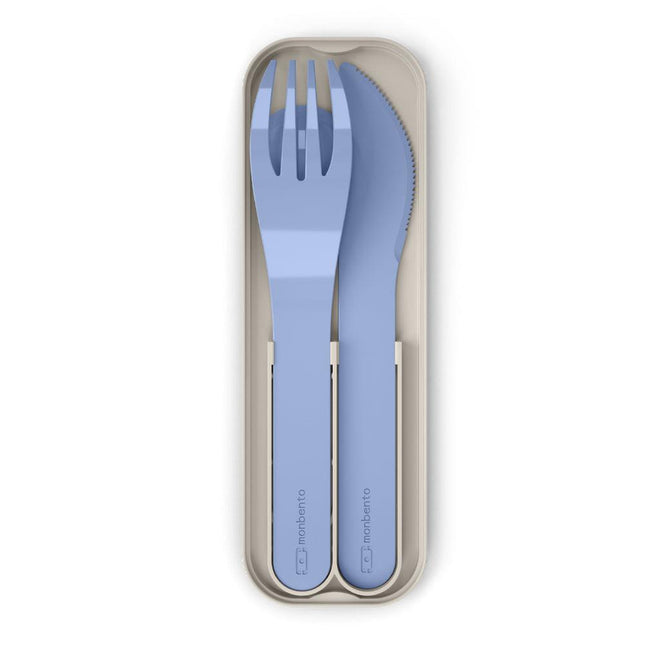 Monbento Mb Pocket Plastic Cutlery Set - Colour Blue Infinity.