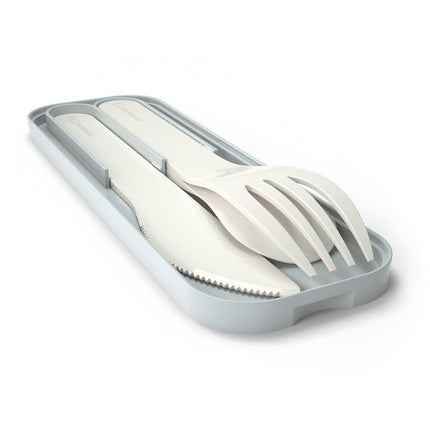 Monbento Mb Pocket Plastic Cutlery Set - Colour Natural.