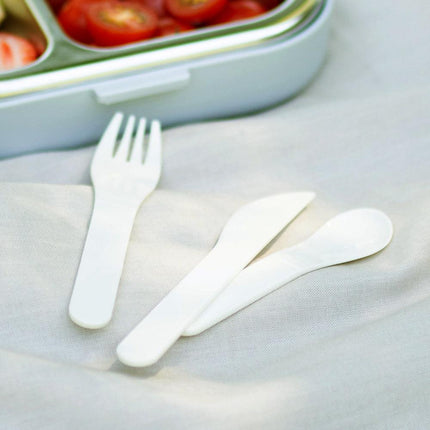 Monbento Mb Pocket Plastic Cutlery Set - Colour Natural.
