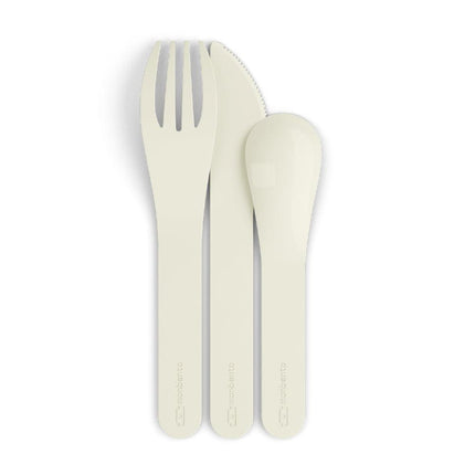 Monbento Mb Pocket Plastic Cutlery Set - Colour Natural.