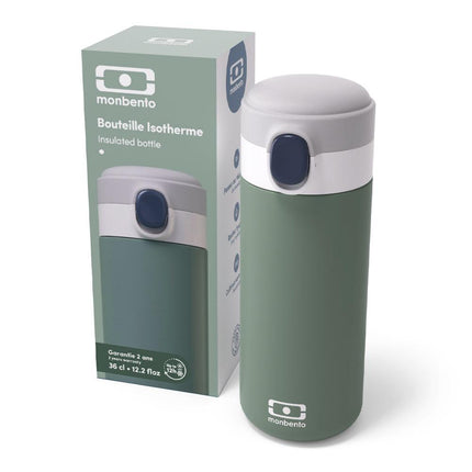 Monbento Mb Pop Insulated Bottle - Green Natural.