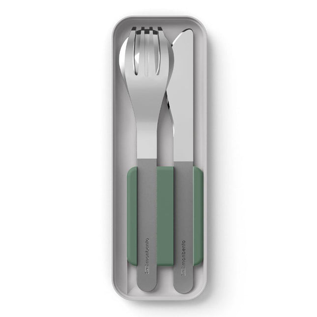 Monbento Mb Slim Box - Trio Knife - Green Natural.