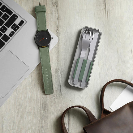 Monbento Mb Slim Box - Trio Knife - Green Natural.