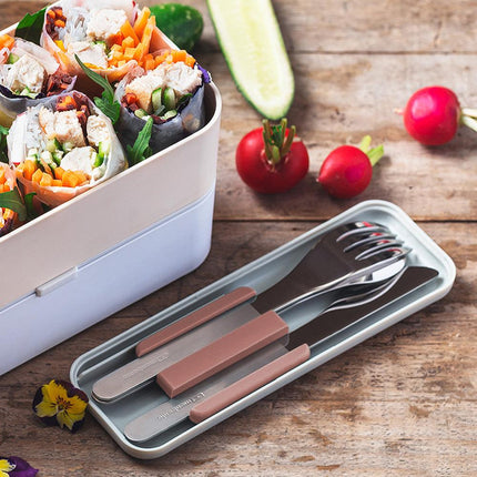 Monbento Mb Slim Box - Trio Knife - Rosa Moka.