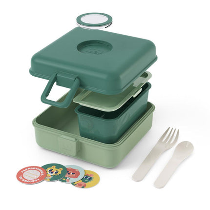 Monbento Mb Sandwich Lunch Box Snacky - Green Forest.