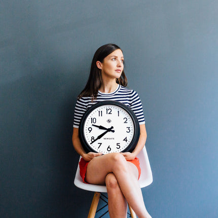 Newgate 50S Electric Clock Black.