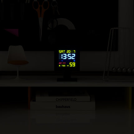 Newgate Monolith Lcd Alarm Clock Black.