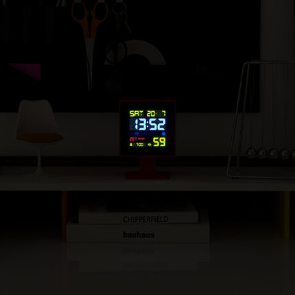 Newgate Monolith Lcd Alarm Clock Fire Engine Red.