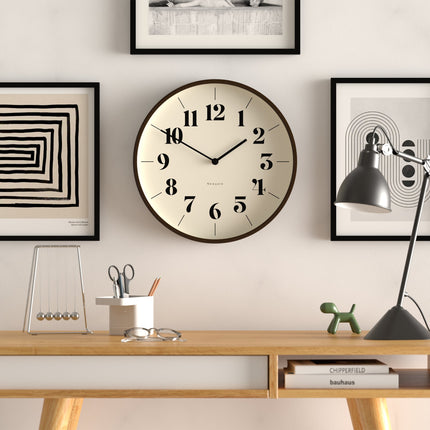 Newgate Mr Clarke Clock Pale Wood Burnt Sienna 140.