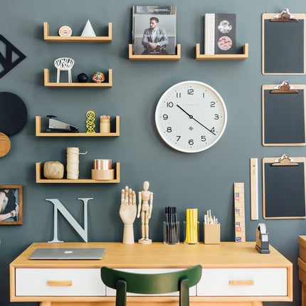 Newgate Number Three Echo Clock Silicone White.