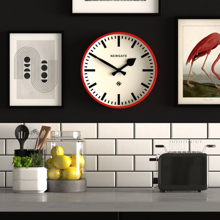 Newgate Railway Clock Red.