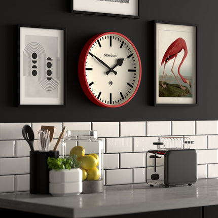 Newgate Railway Clock Red.